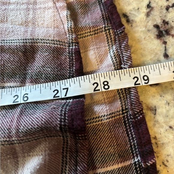 Women’s American Eagle button up soft plaid shirt L boyfriend fit western y2k - Picture 7 of 9